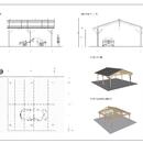 Carport-Satteldach mit 2 Stellplatz ohne Abstellk.