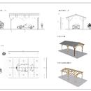 Carport-Satteldach mit 1 Stellplatz ohne Abstellk.